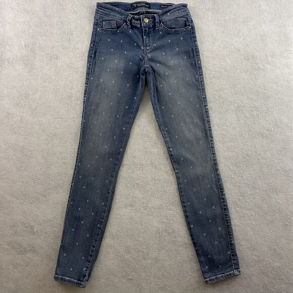 Guess Britney Jeans Womens Size 26 Blue Allover Print Leggings Low Denim - Picture 5 of 14